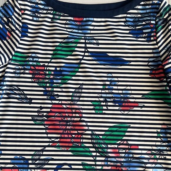 rafaella LP striped floral boat neck top - Picture 4 of 10